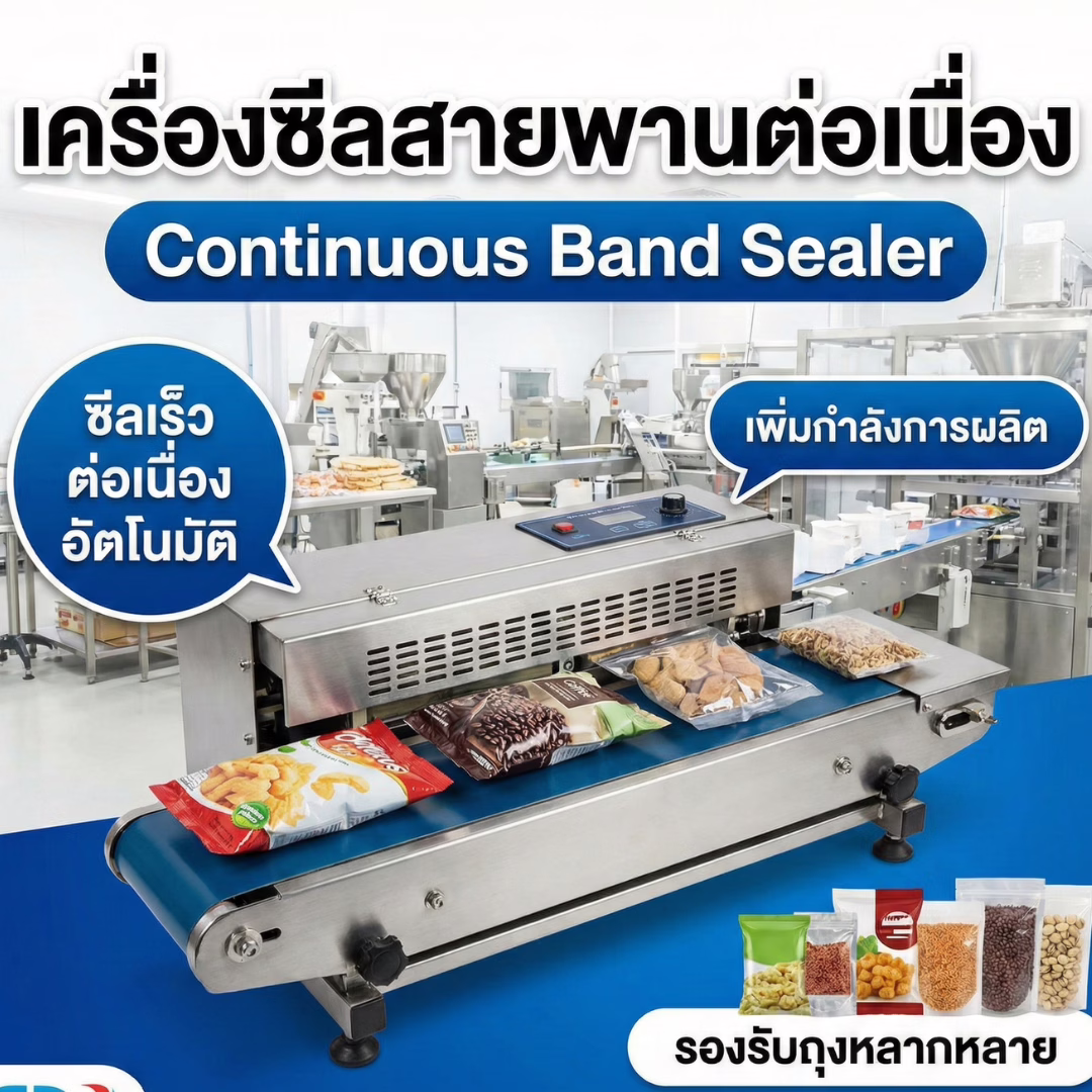เครื่องซีลถุงสายพานต่อเนื่อง