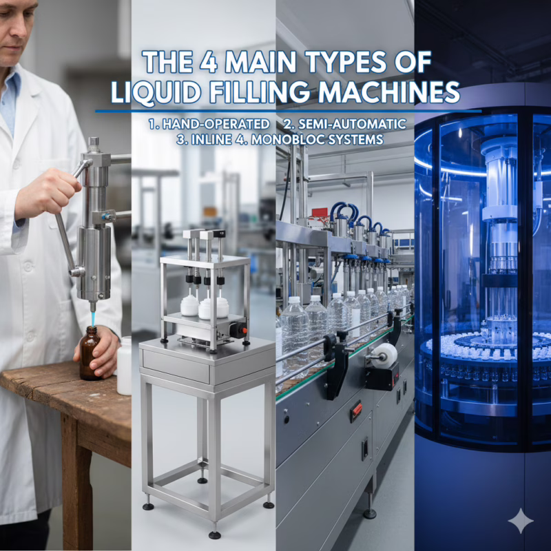 เครื่องบรรจุของเหลว 4 ประเภทหลัก