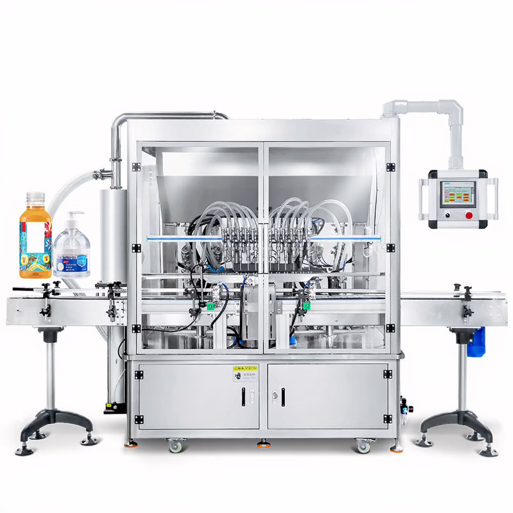 YT12T-12PX เครื่องบรรจุหัวลูกสูบระบบเซอร์โวมอเตอร์อัตโนมัติ 12 หัว (สำหรับของหนืด/ครีม)