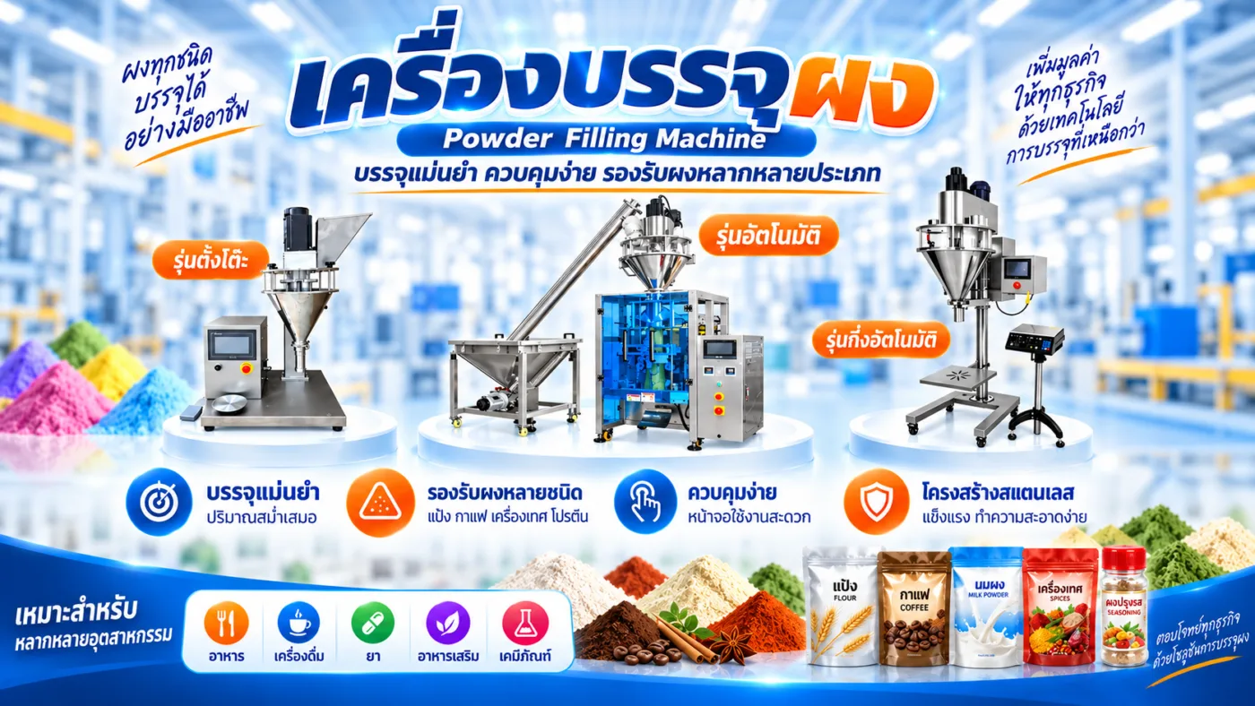 เครื่องบรรจุผง (Powder Filling Machine)