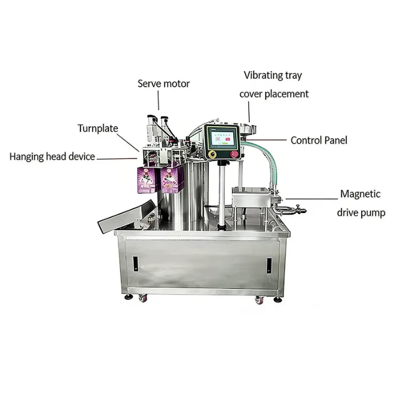 LGD20 Double-head Nozzle Bag Filling and Capping Machine doy pack