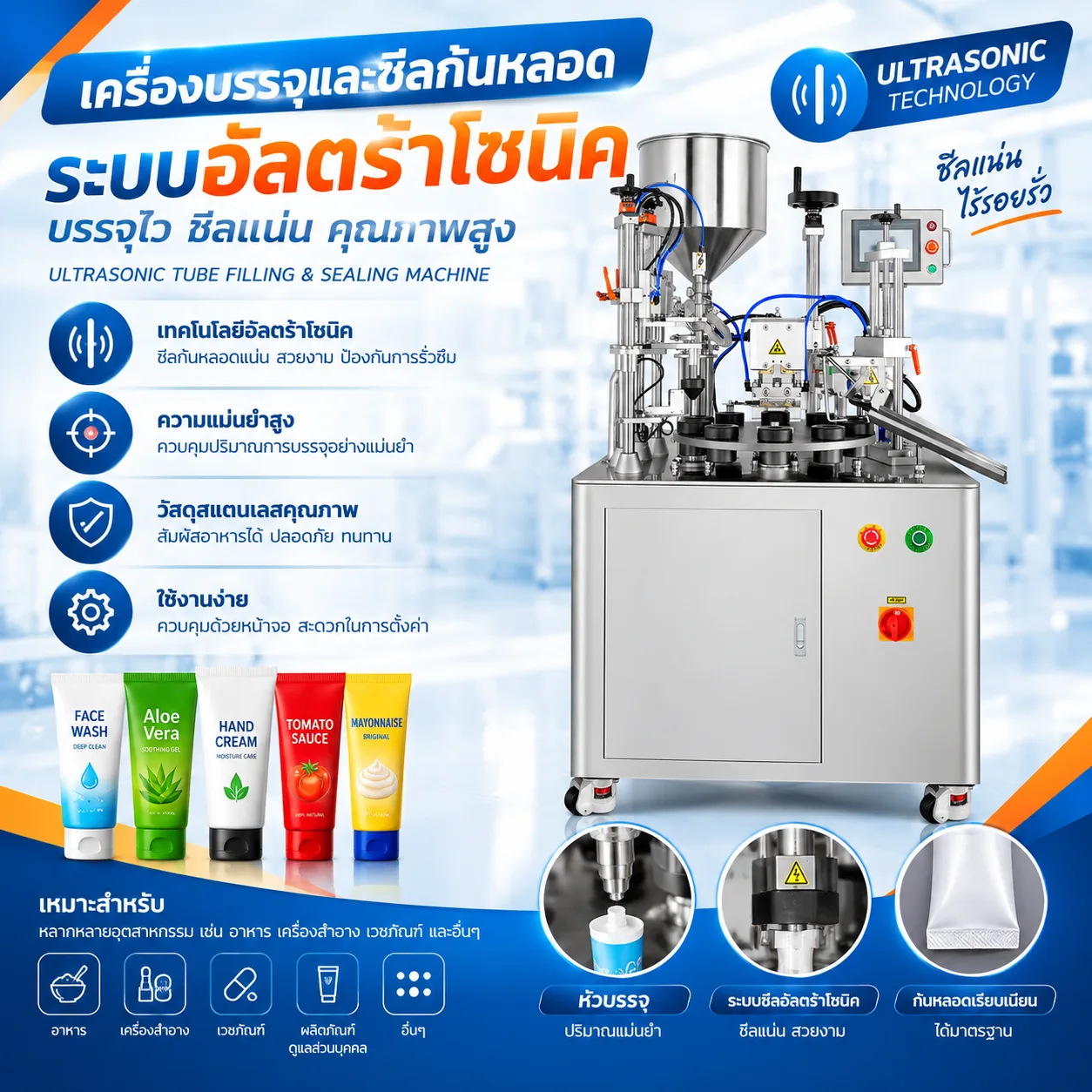 Automatic Tube Filling and Sealing Machine