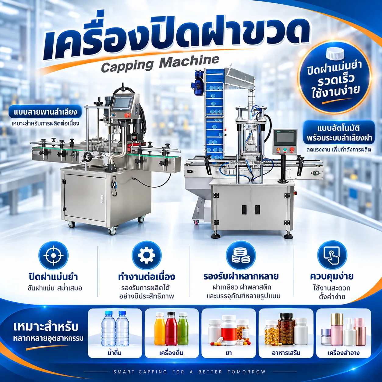 เครื่องปิดฝาขวด อัตโนมัติ